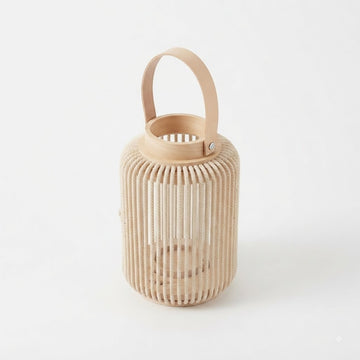 EarthyGlow Bamboo Lantern Set S
