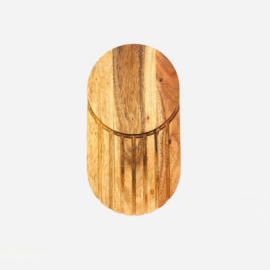Groove oval platter