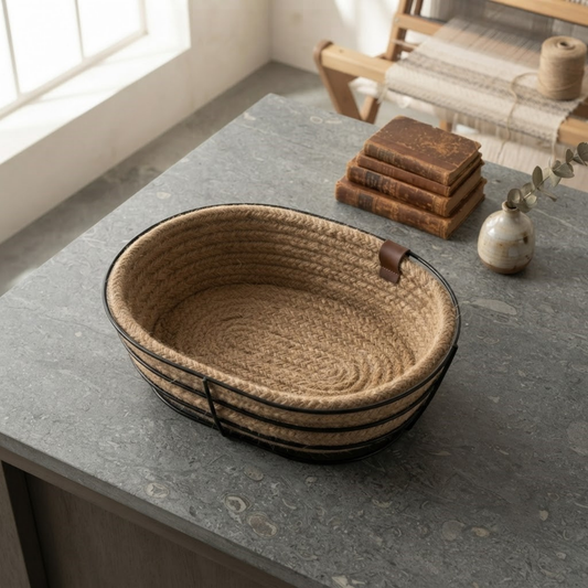 Earthy Round Accent Tray