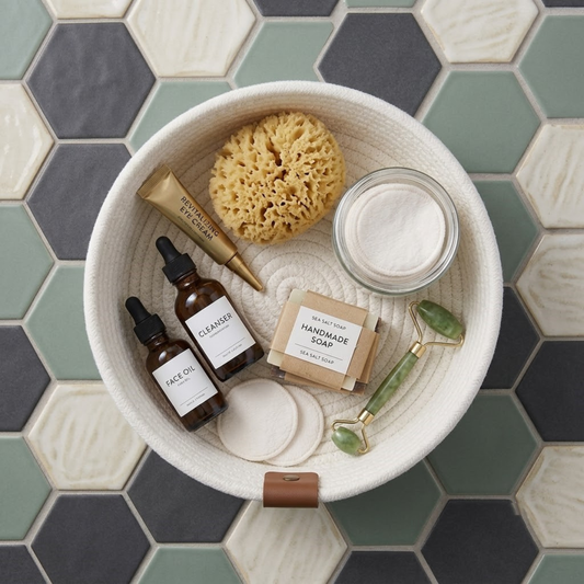 Tan Weave Counter Tray
