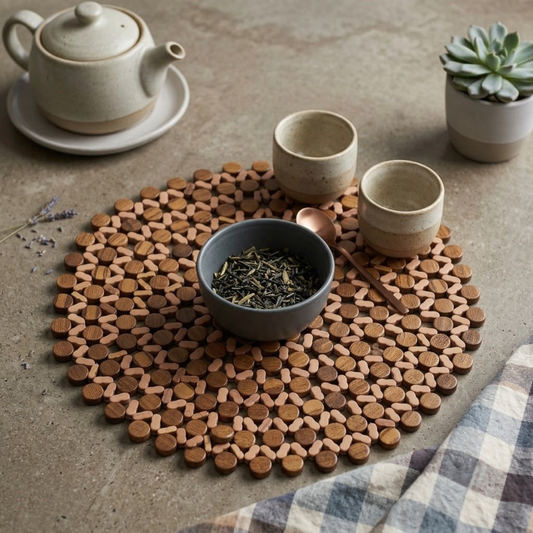 Wooden Sunburst Table Mat
