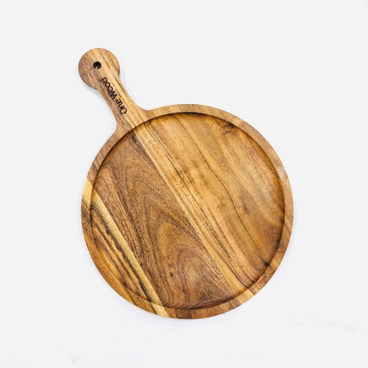 Handle hole pizza platter