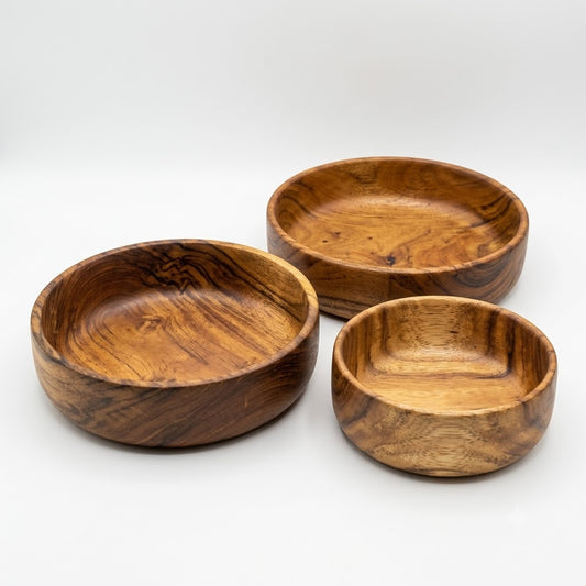 Single Wood Bowl Set